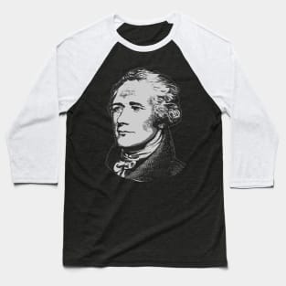 ALexander Hamilton Black and White Baseball T-Shirt